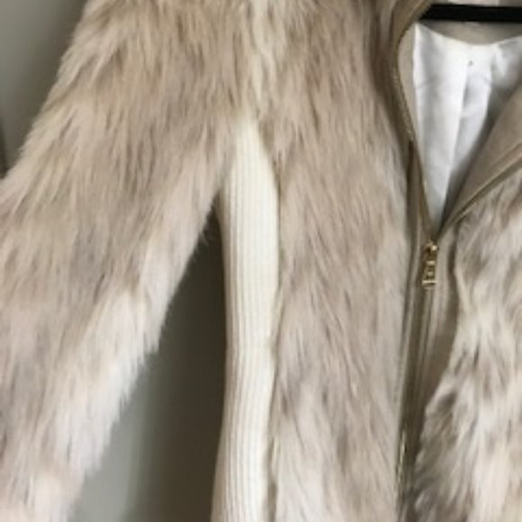Guess Faux Fur High Pop CollarJacket - Picture 7 of 14